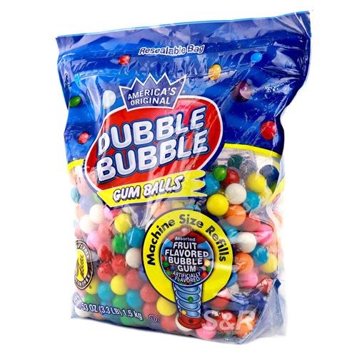 Dubble Bubble Gum Ball Refills Assorted 3.3lb