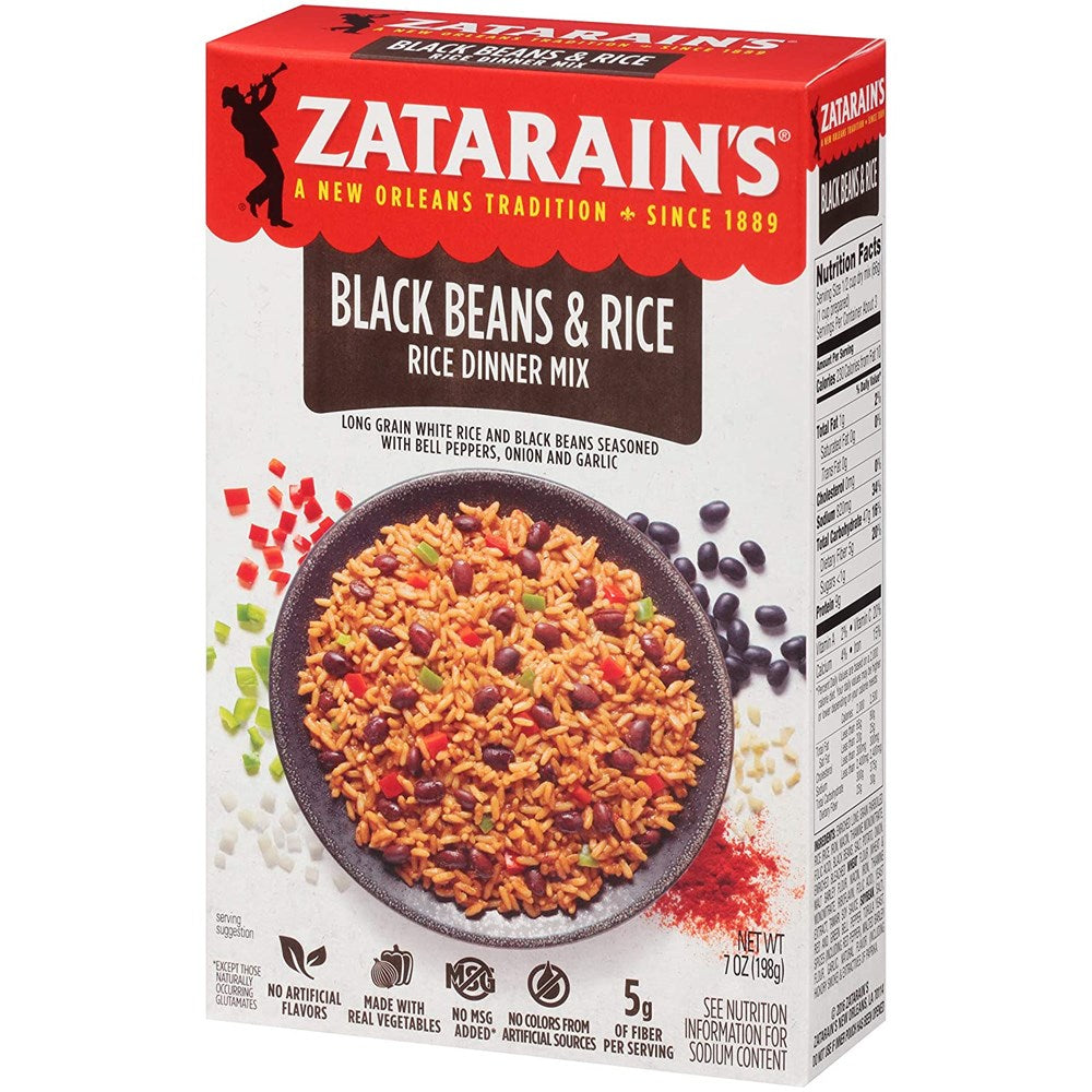 Zatarain's Black Beans & Rice Dinner Mix 7oz USAFoods