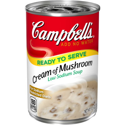 Campbell's Ready to Serve Low Sodium Cream of Mushroom Soup 10.5oz