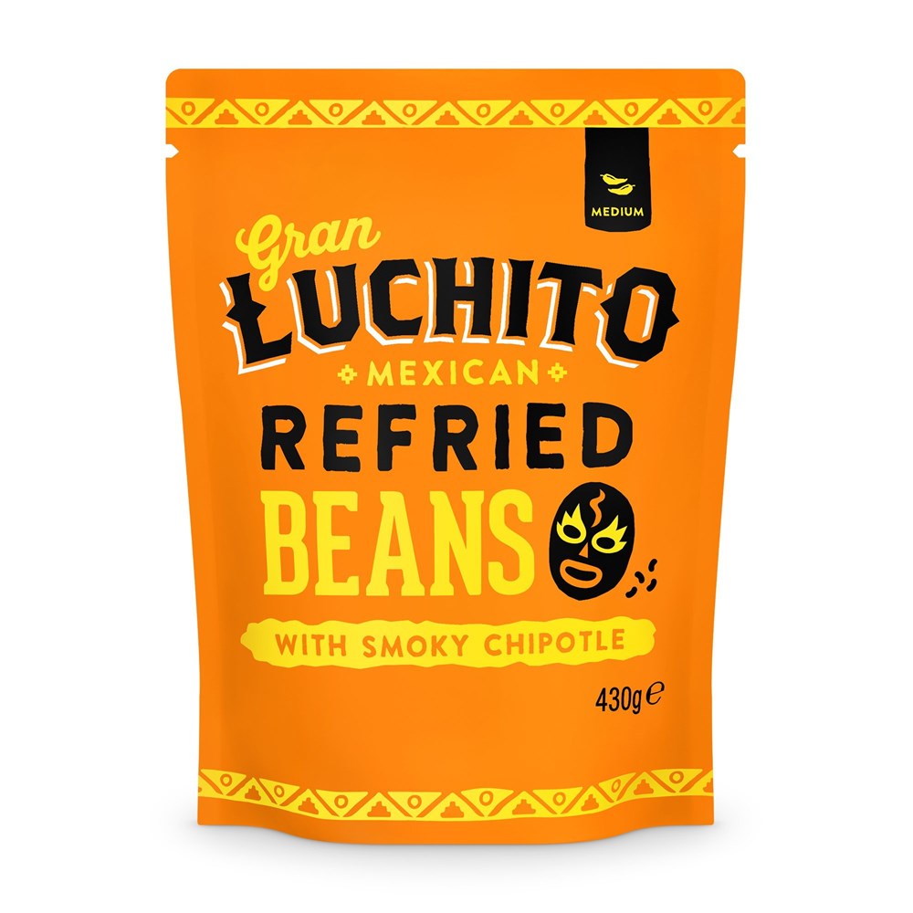 Gran Luchito Refried Beans with Smoky Chipotle 430g