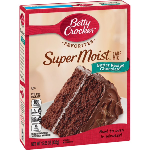 Betty Crocker Super Moist Favorites Butter Recipe Chocolate Cake Mix 15.25oz