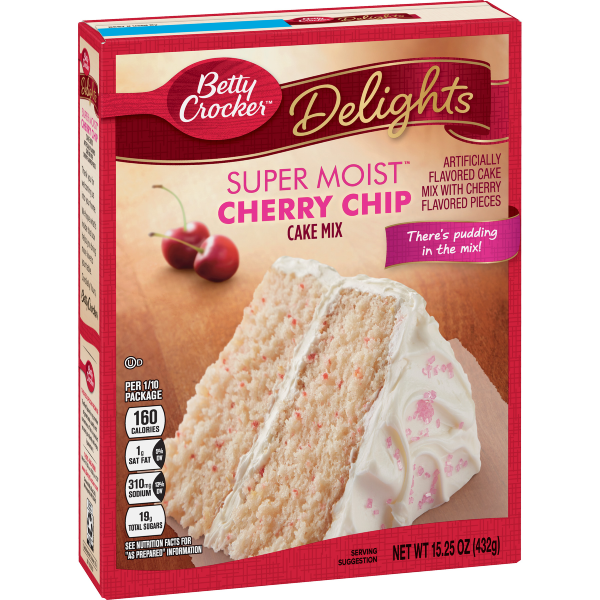 Betty Crocker Super Moist Delights Cherry Chip Cake Mix 15.25oz