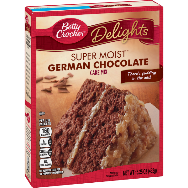 Betty Crocker Super Moist Delights German Chocolate Cake Mix 15.25oz