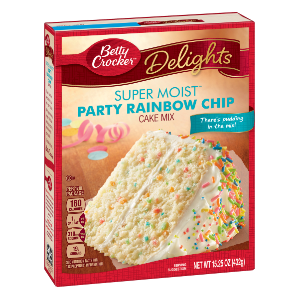Betty Crocker Super Moist Delights Rainbow Chip Cake Mix 15.25oz