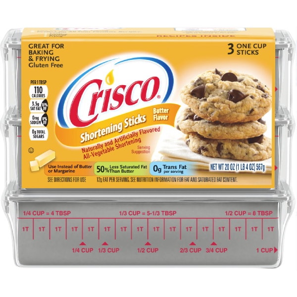 Crisco Butter Flavor All-Vegetable Shortening Baking Sticks 20oz