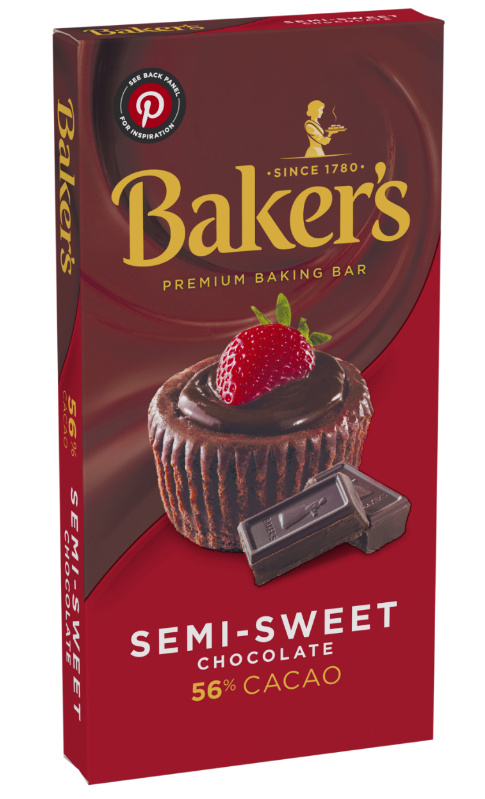 Baker's 56% Cacao Semi-Sweet Chocolate Baking Bar 4oz (BEST BY: SEP 25)