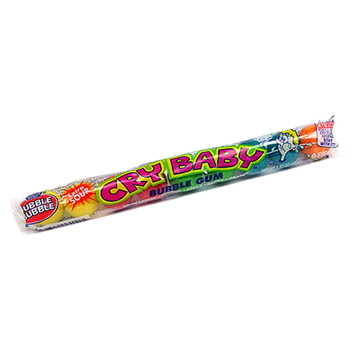 Dubble Bubble Cry Baby Extra Sour Bubble Gum Sleeve 9ct