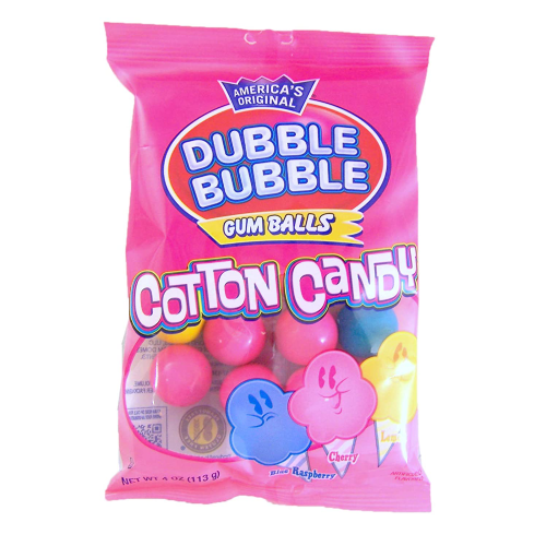Dubble Bubble Cotton Candy Gum Balls 4oz