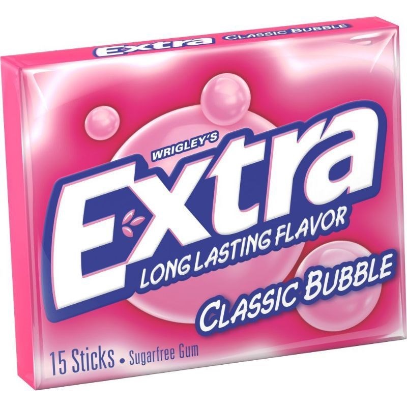 Extra Classic Bubble Sugarfree Gum 15ct