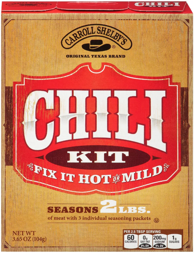Carroll Shelby's Chili Kit 3.65oz