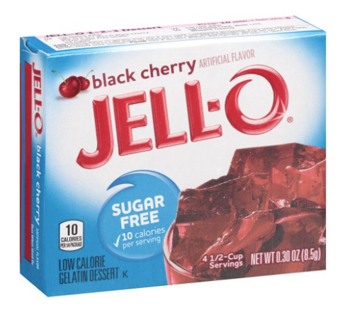 Jell-O Sugar Free Black Cherry Gelatin Mix .3oz