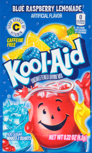 Kool Aid Blue Raspberry Lemonade Unsweetened Drink Mix 0.22oz