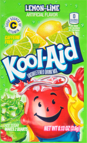 Kool Aid Lemon Lime Unsweetened Drink Mix 0.13oz