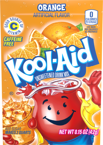 Kool Aid Orange Unsweetened Drink Mix 0.15oz