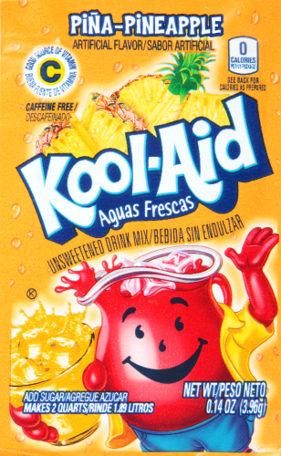 Kool Aid Aguas Frescas Pineapple Unsweetened Drink Mix 0.14oz