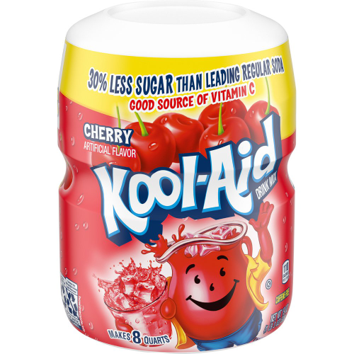 Kool Aid Cherry Drink Mix Canister 19oz