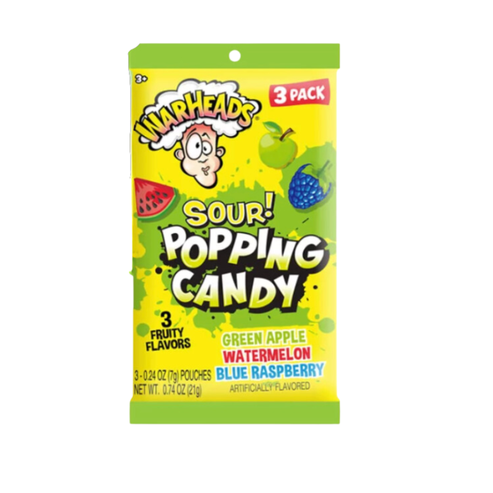 Warheads Sour Popping Candy 3 Pack 0.74oz
