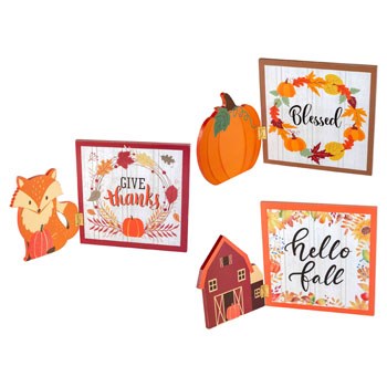 Harvest Table Decor Hinged Assorted