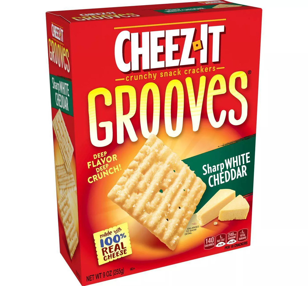 Cheez-It Grooves Sharp White Cheddar Box 9oz