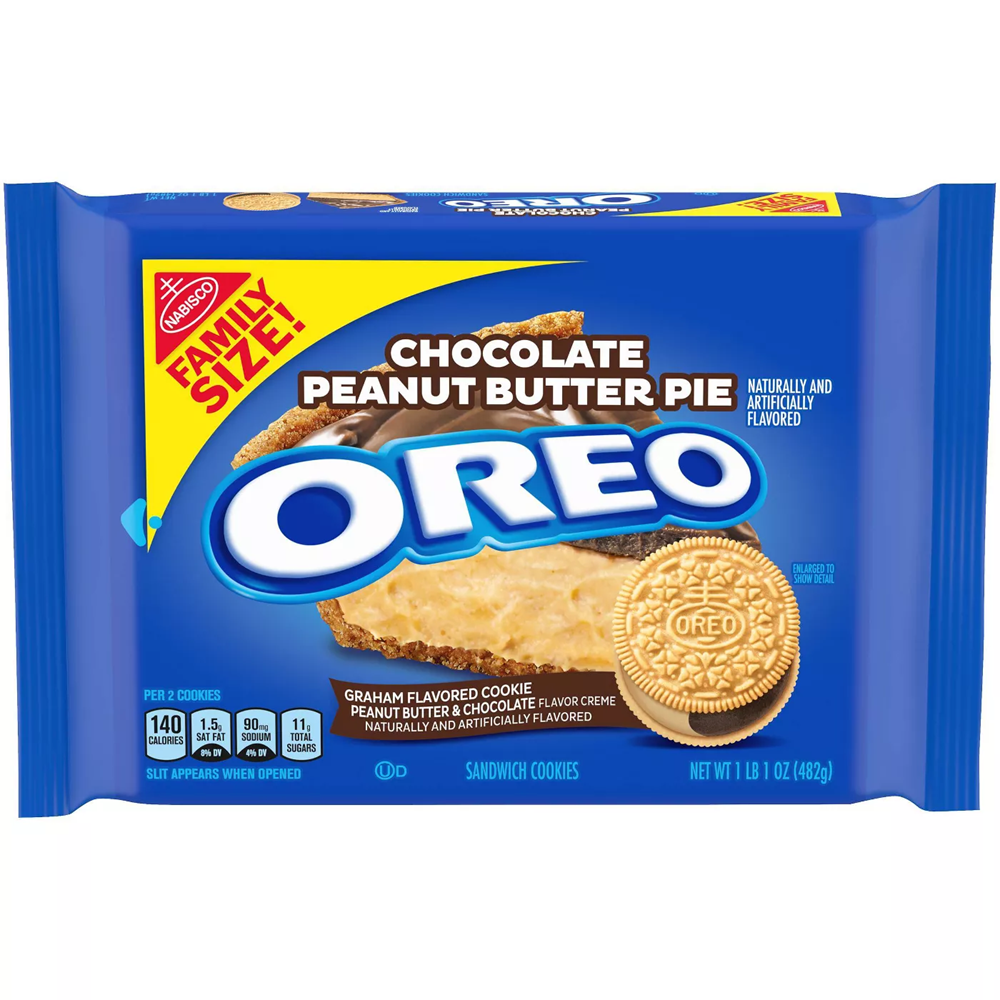 Oreo Chocolate Peanut Butter Pie Sandwich Cookies 17oz
