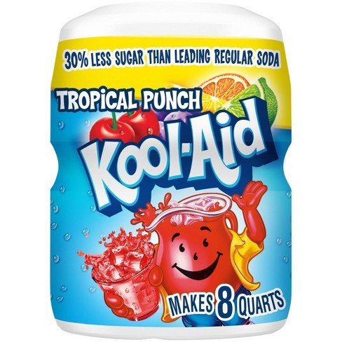 Kool Aid Tropical Punch Drink Mix Canister 19oz