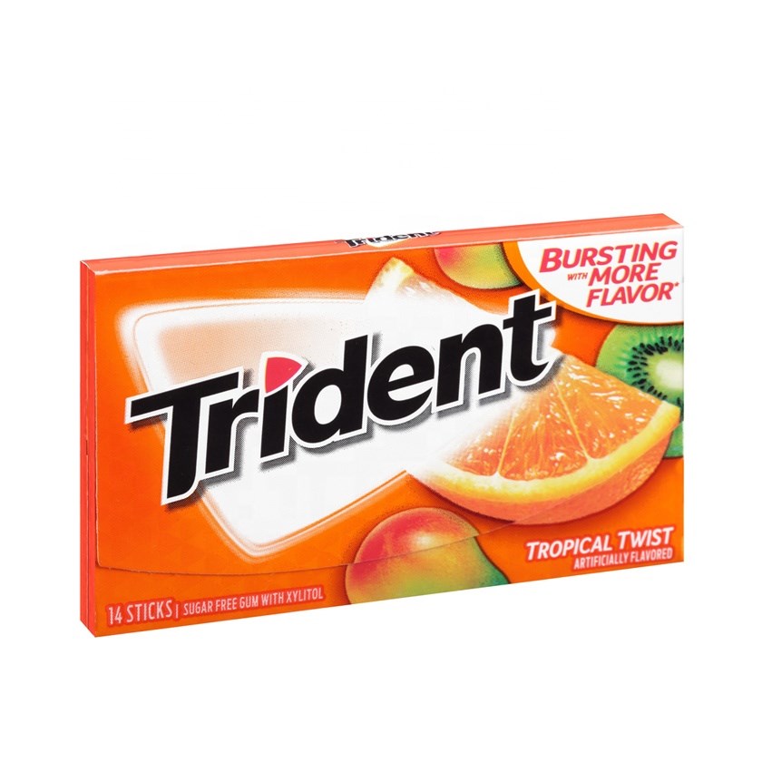 Trident Tropical Twist Sugar Free Gum 14pc