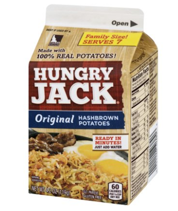 Hungry Jack Original Hashbrown Potatoes 4.2oz (BEST BY: FEB 2024)
