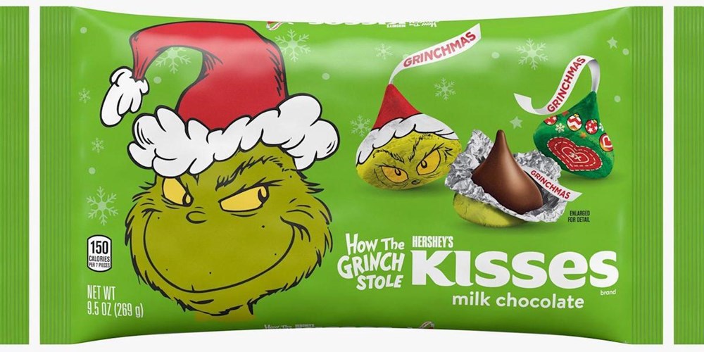 Hershey's Xmas Kisses Milk Choc Grinch 7.4oz