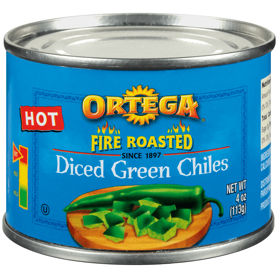 Ortega Hot Diced Green Chiles 4oz