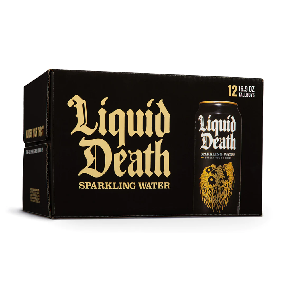 Liquid Death Sparkling Water 12 Pack / 16.9oz cans