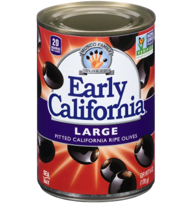 Early California Large Pitted California Ripe Olives 6oz