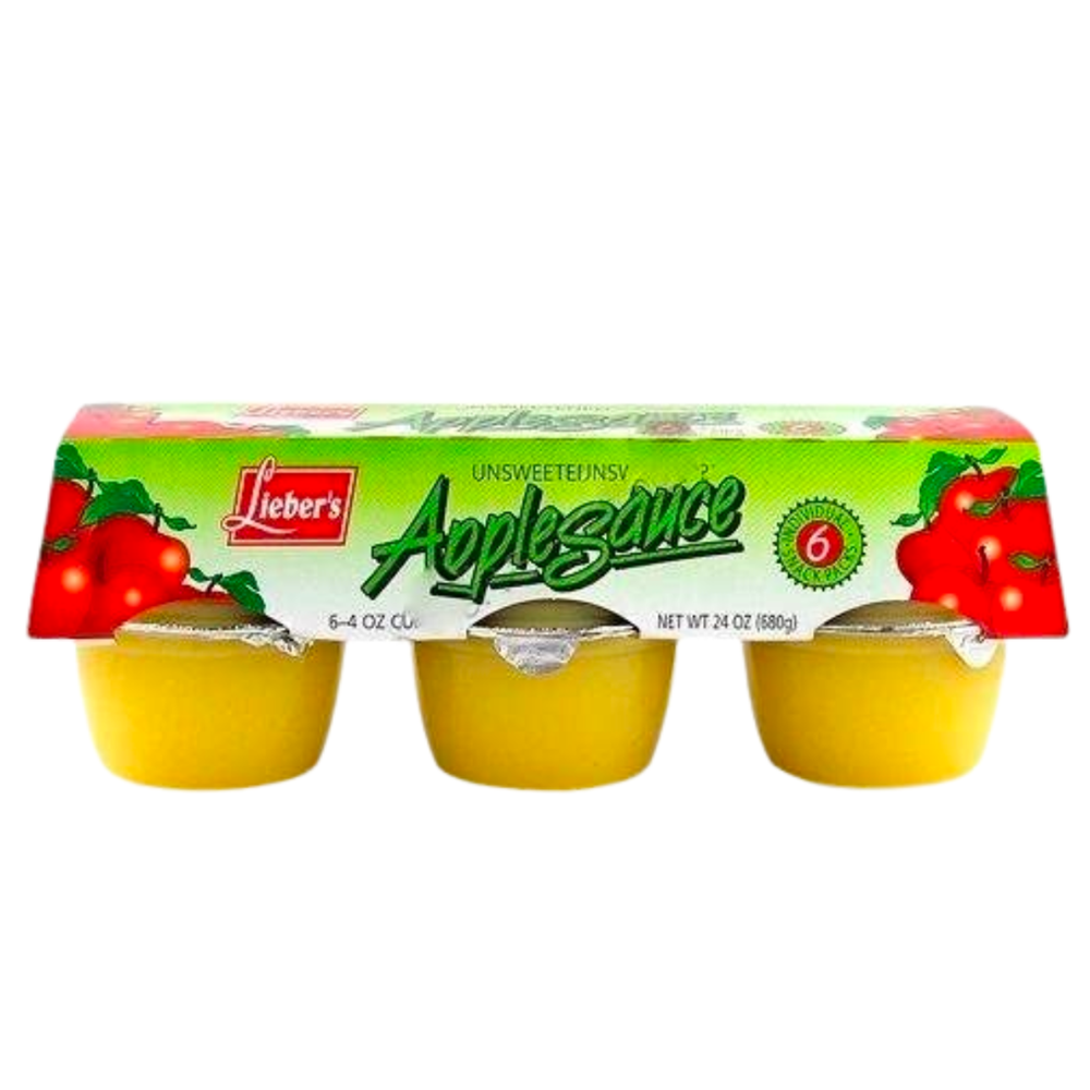 Lieber's Unsweetened Applesauce 6 Pack