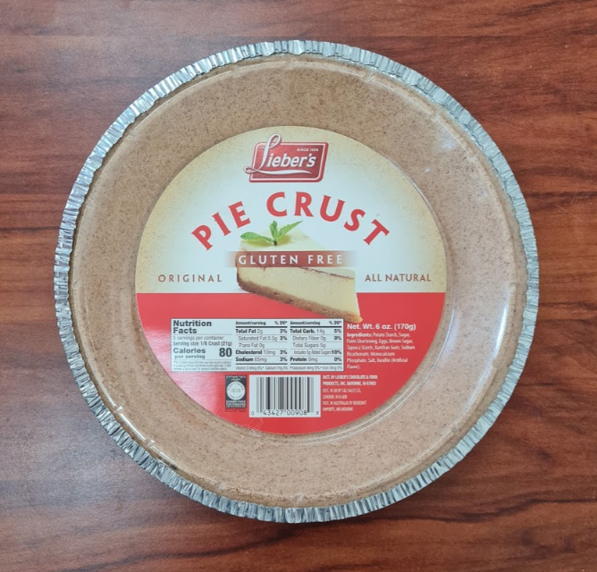 Lieber's Gluten Free Pie Crust 6oz (9 inch)