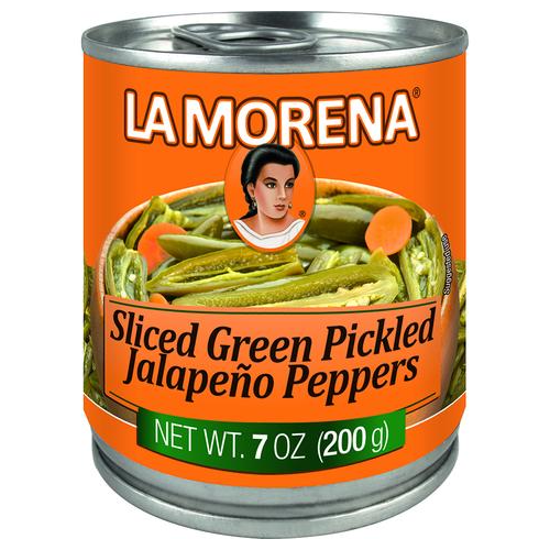 La Morena Sliced Green Pickled Jalapeno Peppers 7oz