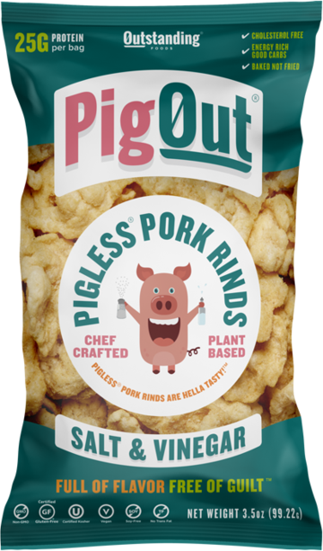 PigOut Salt & Vinegar Pigless Pork Rinds 3.5oz