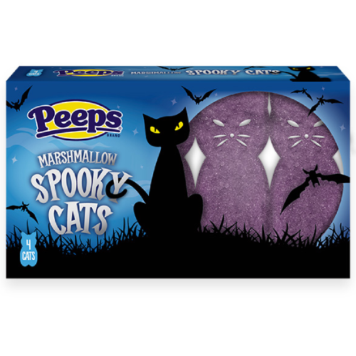 Peeps Halloween Marshmallow Spooky Cats 4ct