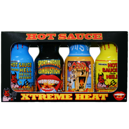 Ass Kickin' Xtreme Hot Sauce Minis 4 Pack