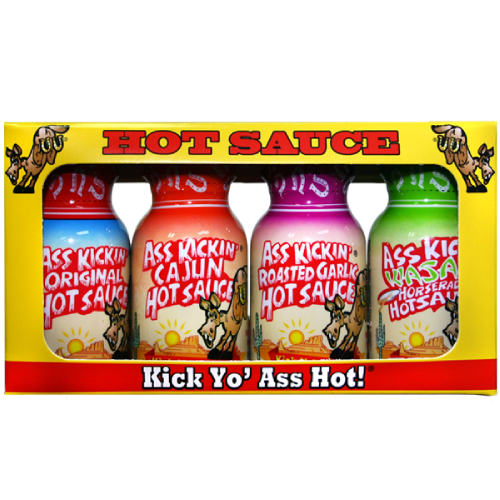 Ass Kickin' Hot Sauce Minis 4 Pack