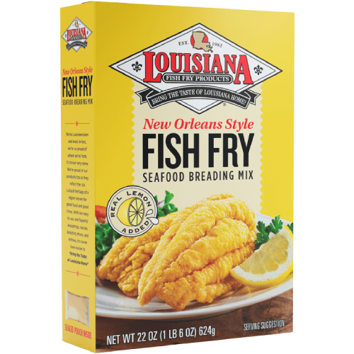 Louisiana New Orleans Style Lemon Fish Fry Seafood Breading Mix 22oz