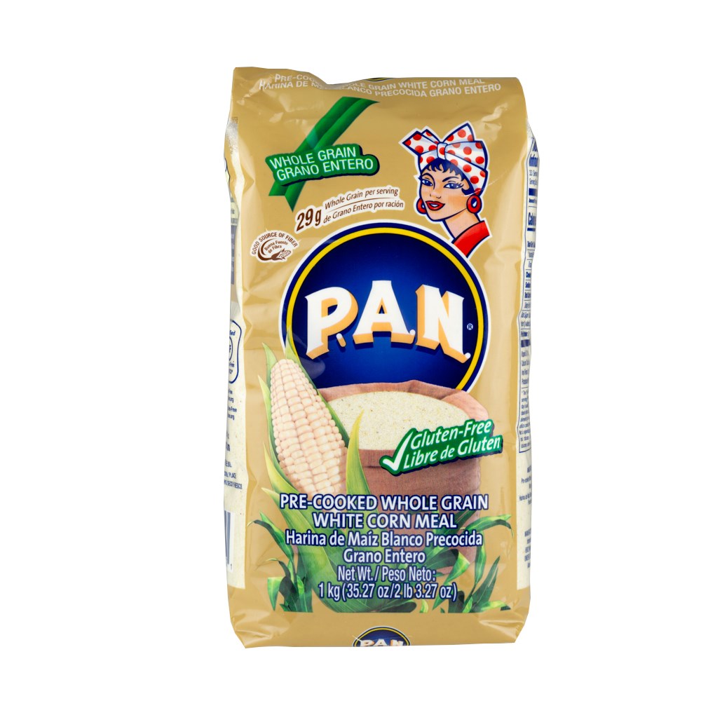 PAN Pre-Cooked Whole Grain White Corn Meal 35oz (BEST BY: AUG 25)