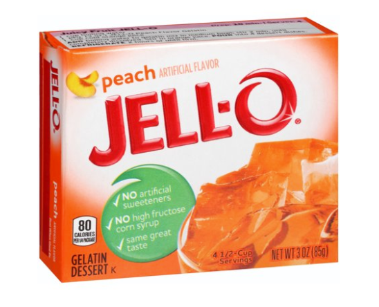 Jell-O Peach Gelatin Mix 3oz