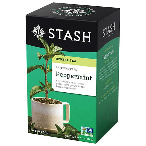 Stash Peppermint Caffeine Free Tea Bags 0.7oz (BEST BY: MAY 2024)