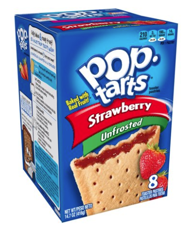 Pop Tarts Unfrosted Strawberry 8 Pack (BEST BY: JUN 2025)
