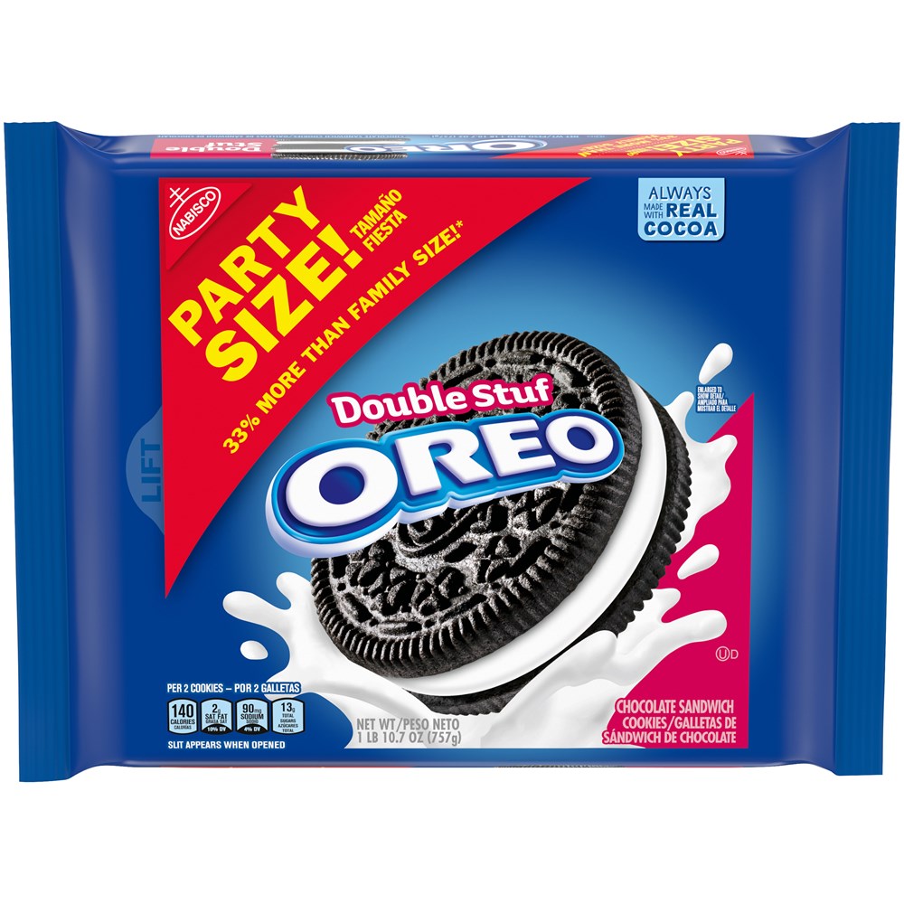 Oreo Double Stuff Chocolate Sandwich Cookies Party Size 26.7oz