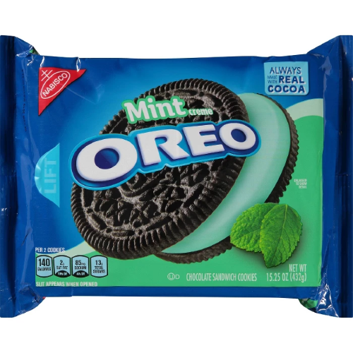 Oreo Mint Creme Chocolate Sandwich Cookies 15.25oz