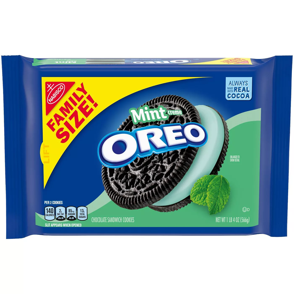 Oreo Mint Creme Chocolate Sandwich Cookies 20oz