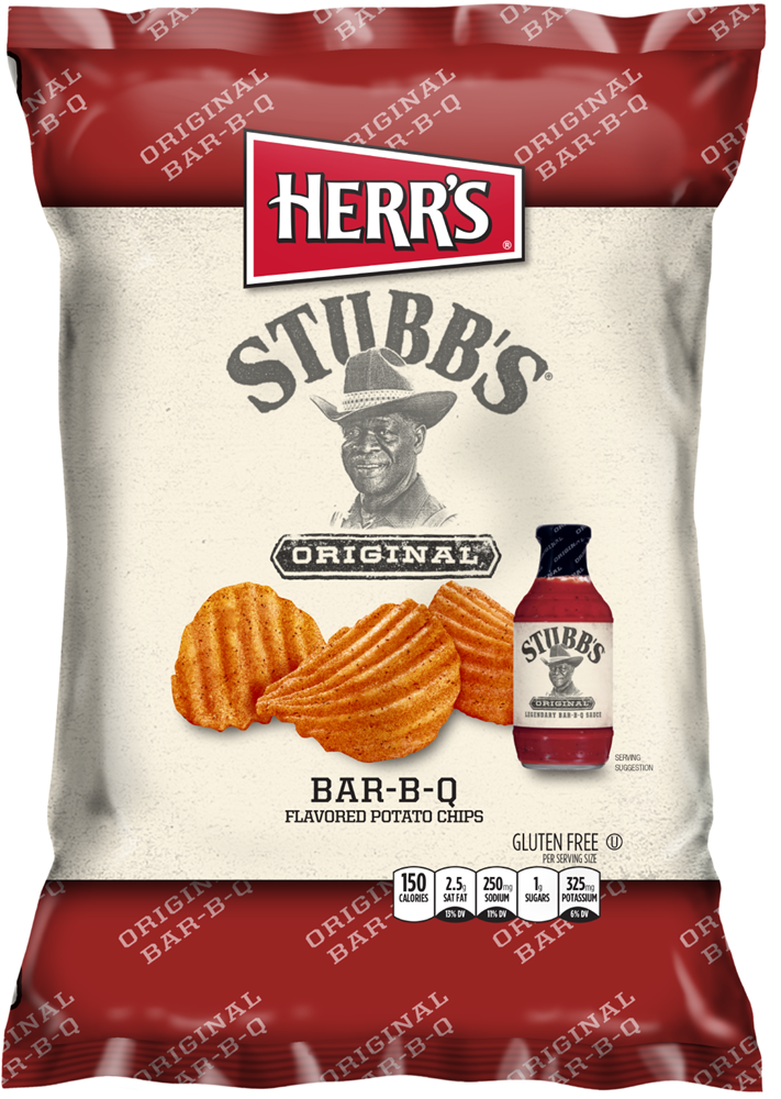 Herr's Stubb's Original BBQ Flavoured Potato Chips 6.5oz