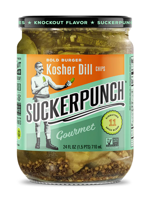 SuckerPunch Bold Burger Kosher Dill Chips 24oz