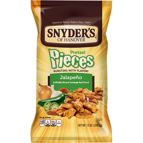 Snyder's Pretzel Pieces Jalapeno 12oz (BEST BY: 22NOV 2025)
