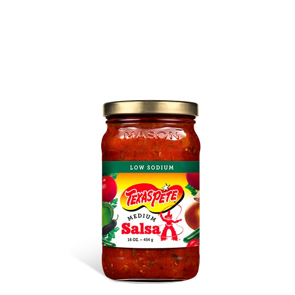 Texas Pete Low Sodium Medium Salsa 16oz